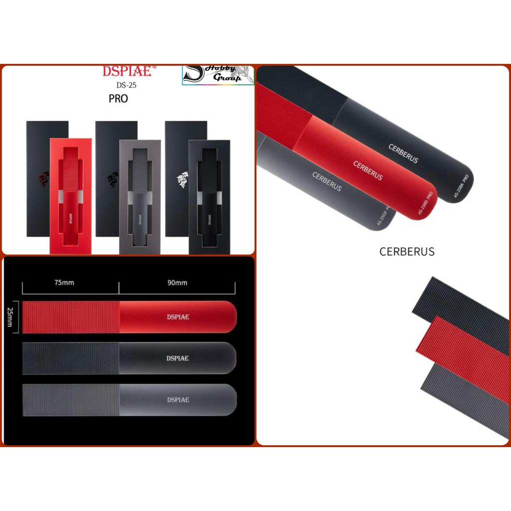 Dụng cụ mô hình DSPIAE dũa nhám file sanding metal AS25 Pro Cerberus hobby tool