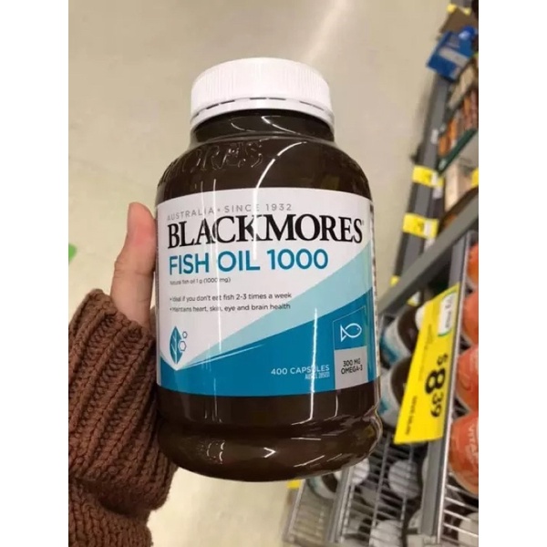 (Mẫu mới) Blackmores Odourless Fish Oil Mini Cap - Dầu Cá không mùi, viên nhỏ 400 viên Úc