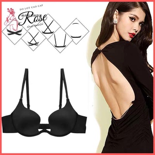 Áo Lót Nữ Áo Ngực CÓ GỌNG Khoét Sâu Chuyên Dụng Mặc Váy Áo Hở Lưng Gợi Cảm - Rose 8867