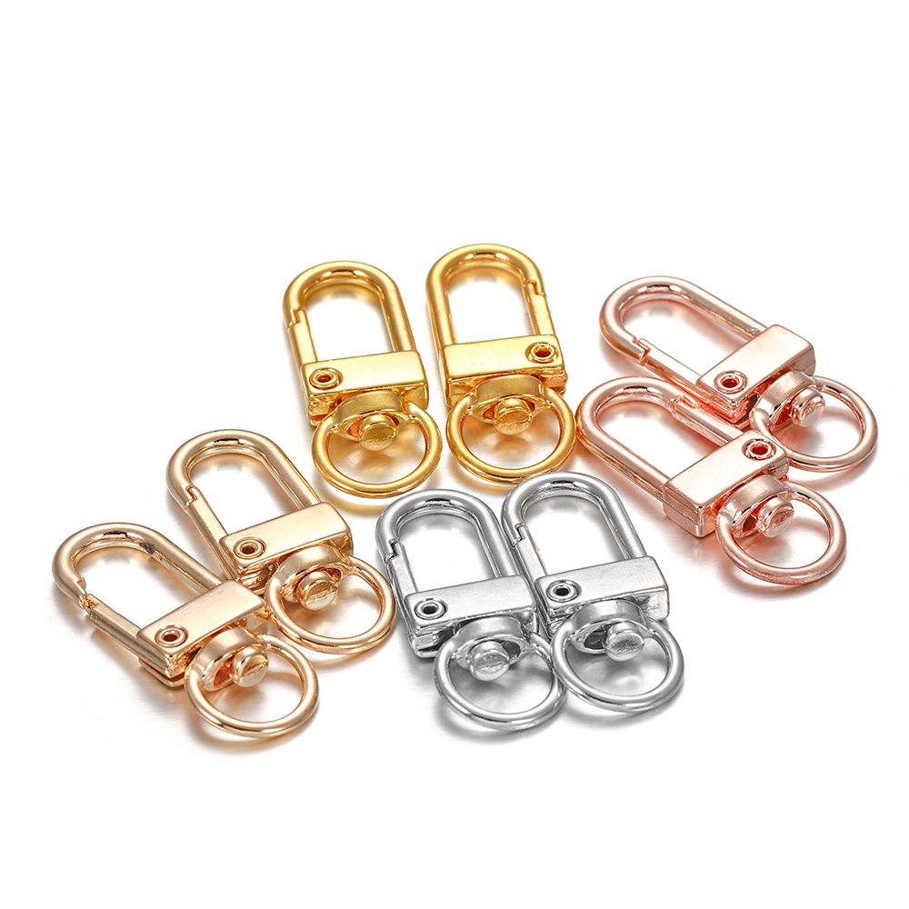 Set 10 móc khóa ST.KUNKKA làm đồ trang sức bằng hợp kim kẽm đường kính 12mm DIY