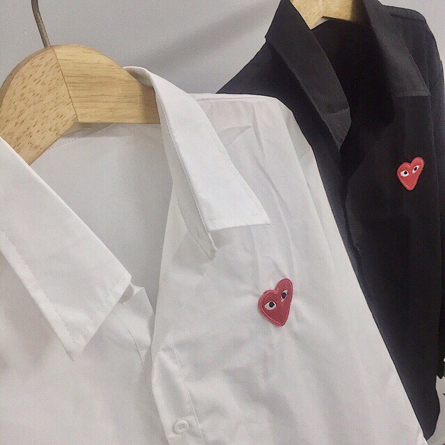 [Free Ship] Áo Sơmi Thêu Tim Hàn Quốc | BigBuy360 - bigbuy360.vn