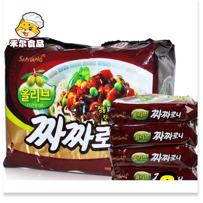 Lốc 5 gói Mì tương đen Samyang dầu Olive Hàn Quốc