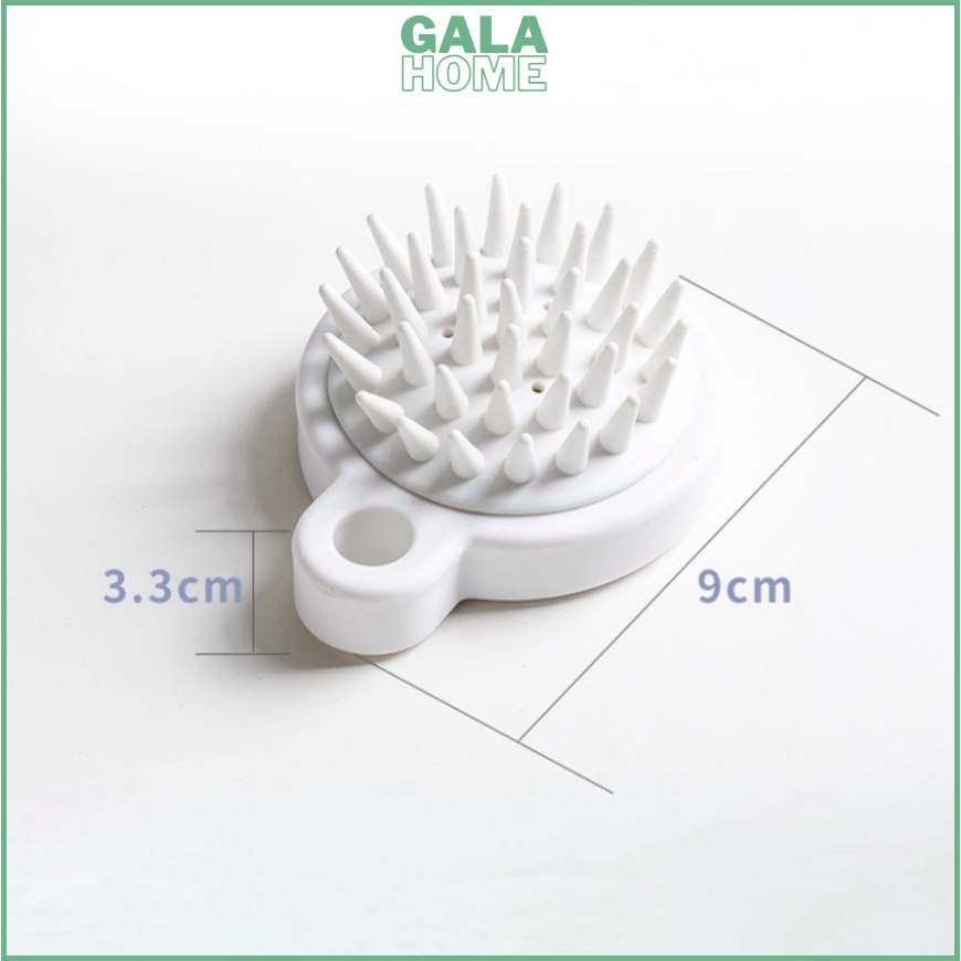 Lược massage đầu Lược gội đầu bằng silicon giảm stress kích thích mọc tóc GALA HOME