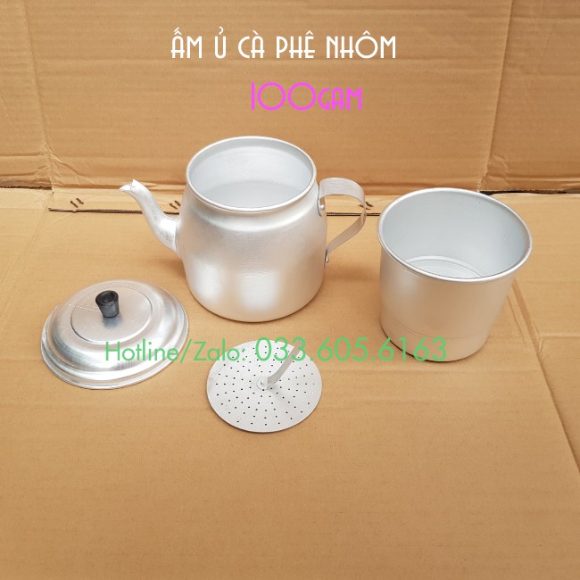 Phin nhôm ủ caphe 100g - 200g có ấm với vòi rót tiện dụng - COMBO 3 PHIN CAFE NHỎ - COMBO 10 PHIN CÀ PHÊ NHỎ