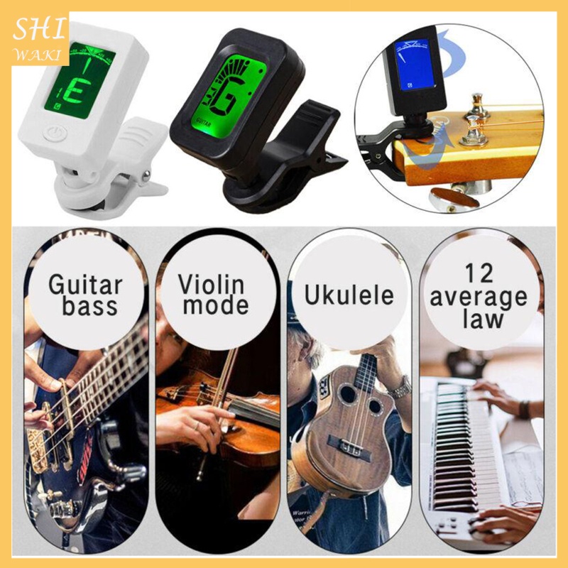 Bộ Chỉnh Dây Đàn Guitar Bass Ukulele Mini Màn Hình Lcd Kỹ Thuật Số