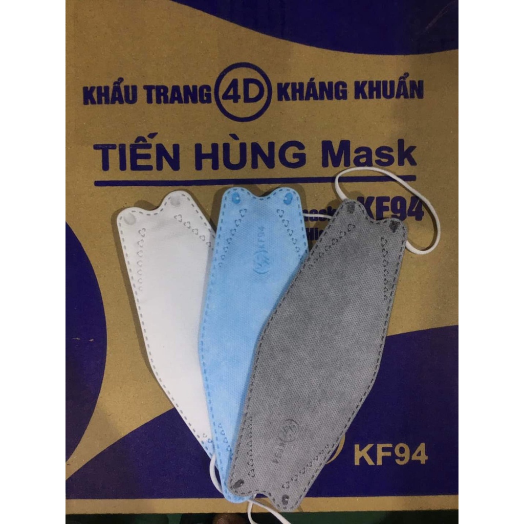 Khẩu trang kf94 tTIẾN HÙNG Mask một thùng 300c mix màu chính hãng Công nghệ hàn quốc