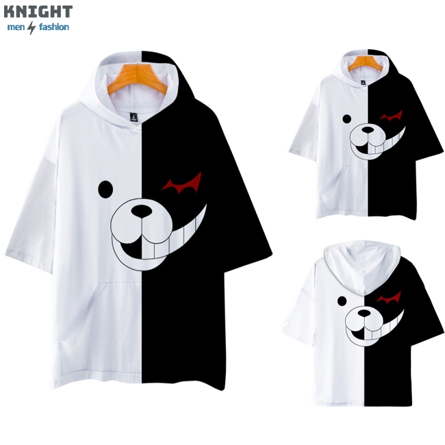 Áo hoodie tay ngắn in kỹ thuật số 3D hình Danganronpa Monokuma thời trang | BigBuy360 - bigbuy360.vn