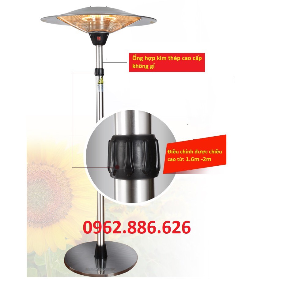 Cây Sưởi Điện dùng cho trong nhà hoặc Ngoài trời - Đèn sưởi Điện Công nghiệp