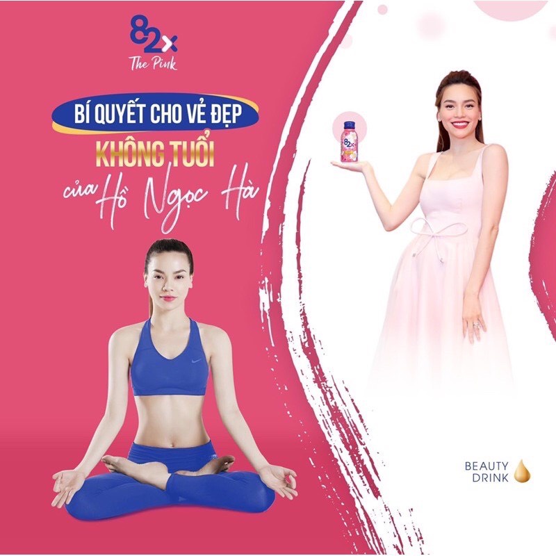 Nước uống đẹp da 82X The Pink - hàm lượng 1000mg collagen làm đẹp 100ml/chai.