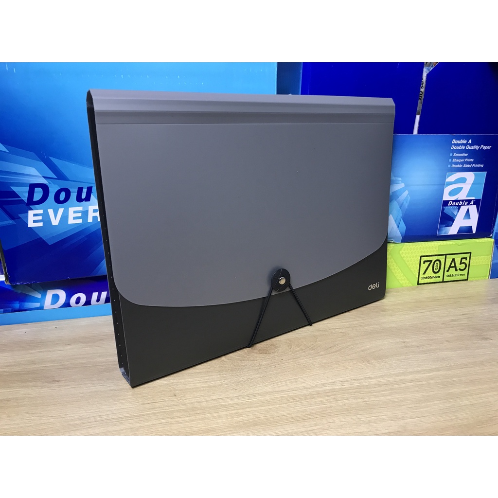 Cặp 12 ngăn A4 Deli đựng giấy tờ hô sơ sang trọng BIGSUKA