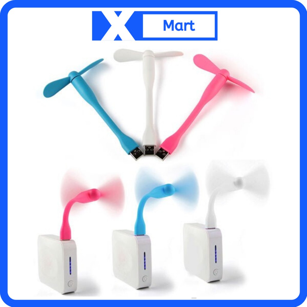 Quạt mini 2 cánh cổng usb cắm sạc dư phòng - Quạt usb mang đi du lịch siêu tiện lợi