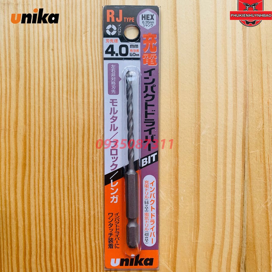 Mũi khoan tường, gạch chân lục giác Unika Nhật mã RJ