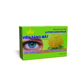 VIÊN SÁNG MẮT LUTEIN KINGPHAR - Tăng cường thị lực chống thoái hóa điểm vàng HỘP 30 VIÊN