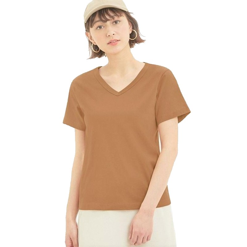 Áo Thun Cotton Nữ GU Color Tee V-Neck Chính Hãng 100% - GU Shop