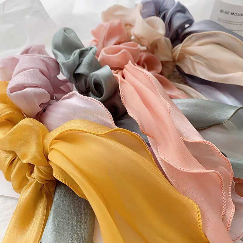 Dây Chun Buộc Tóc Đính Nơ Xinh Xắn Dành Cho Nữ