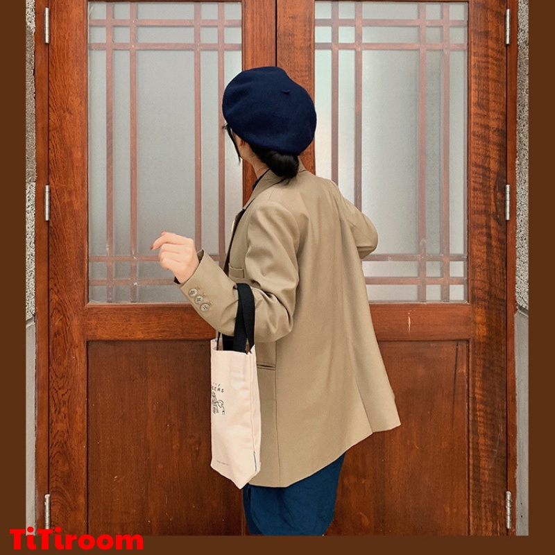 Túi đựng cốc giữ nhiệt, túi tote vải Dù Canvas đựng đồ cá nhân mini siêu đẹp hoạt hình cute dễ thương TiTi Room