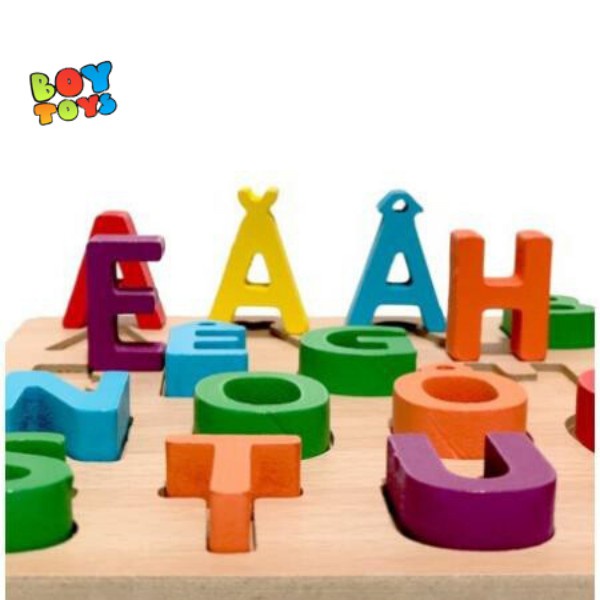 Bảng chữ cái nổi tiếng Việt in hoa bằng gỗ cho bé thỏa sức học tập