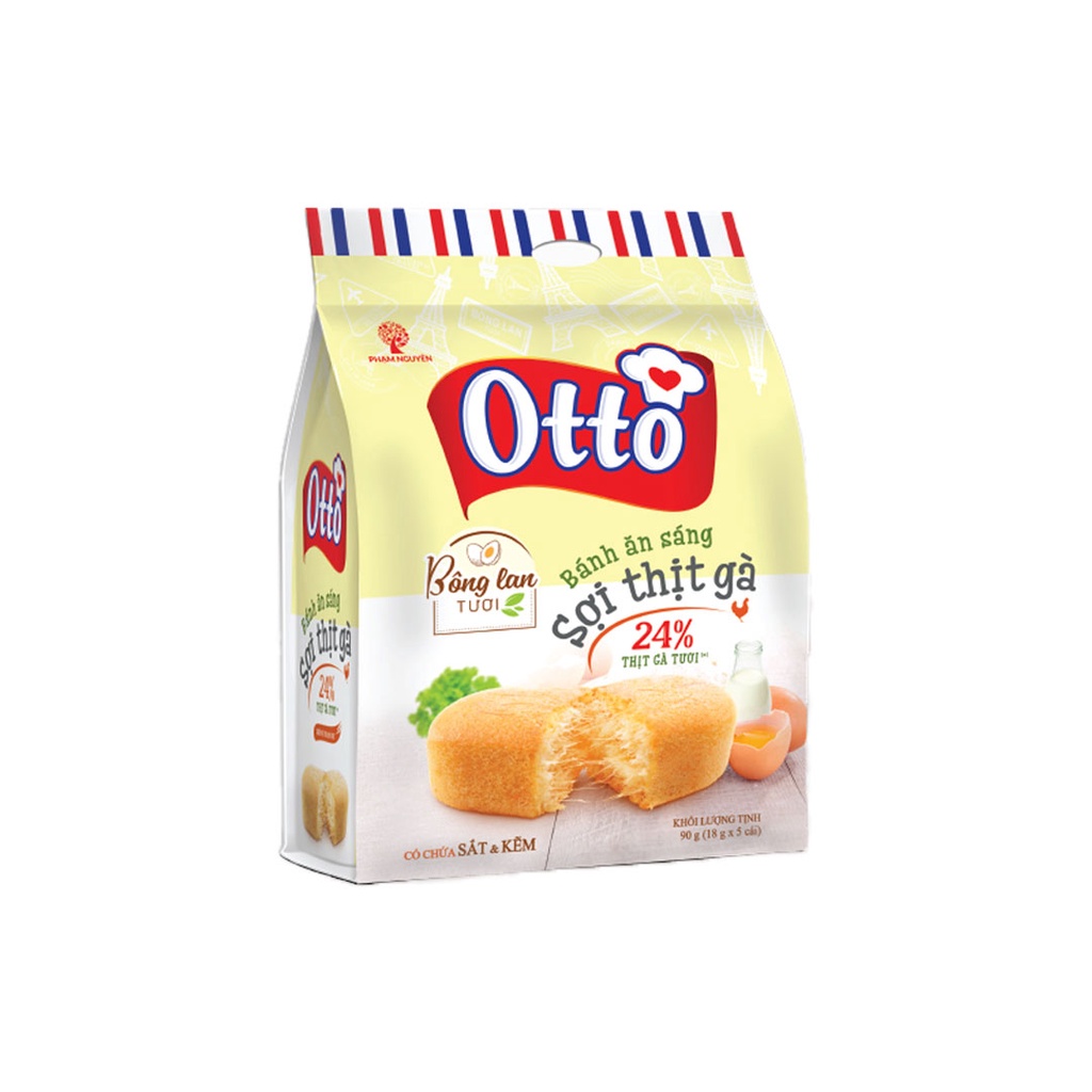 CHÍNH HÃNG Bánh ăn sáng sợi thịt gà - Otto 90g