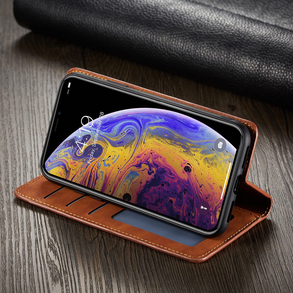 Bao da điện thoại màu trơn đơn giản cho iPhone 6 6s 7 8G Plus X Xs Max XR | BigBuy360 - bigbuy360.vn