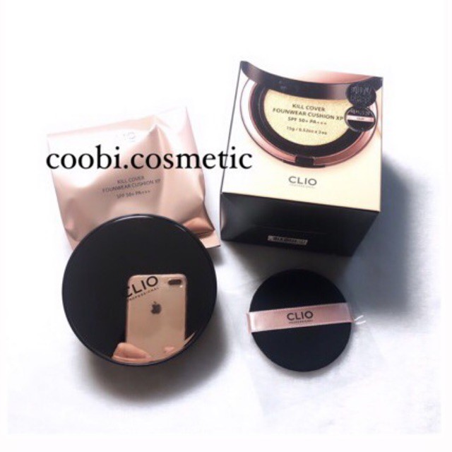 [Auth đủ bill] Cushion Clio Founwear, Stay Perfect, Glow, Pink Glow phấn nước kèm lõi | BigBuy360 - bigbuy360.vn