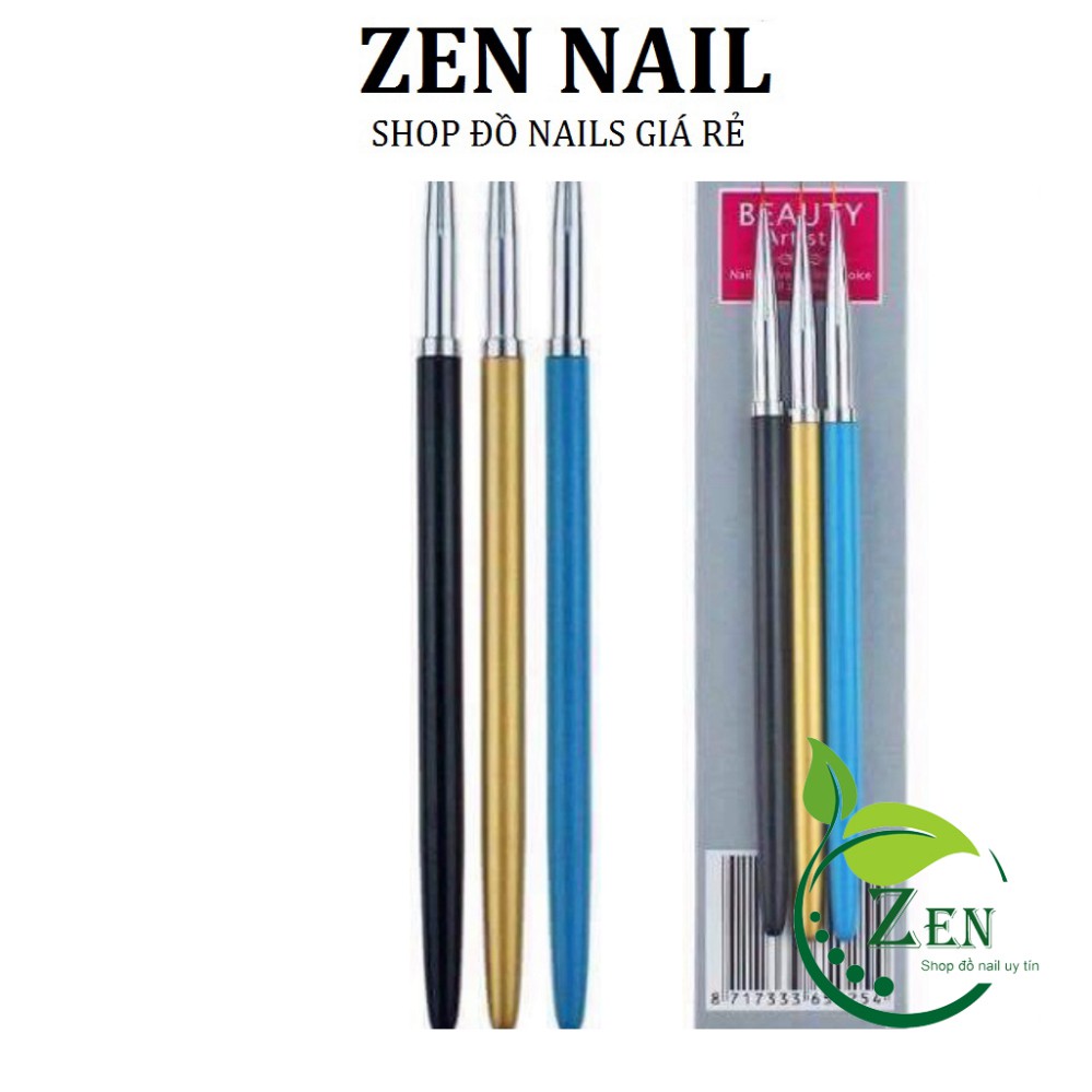 Bộ cọ vẽ nét 3 cây , cọ râu Nails