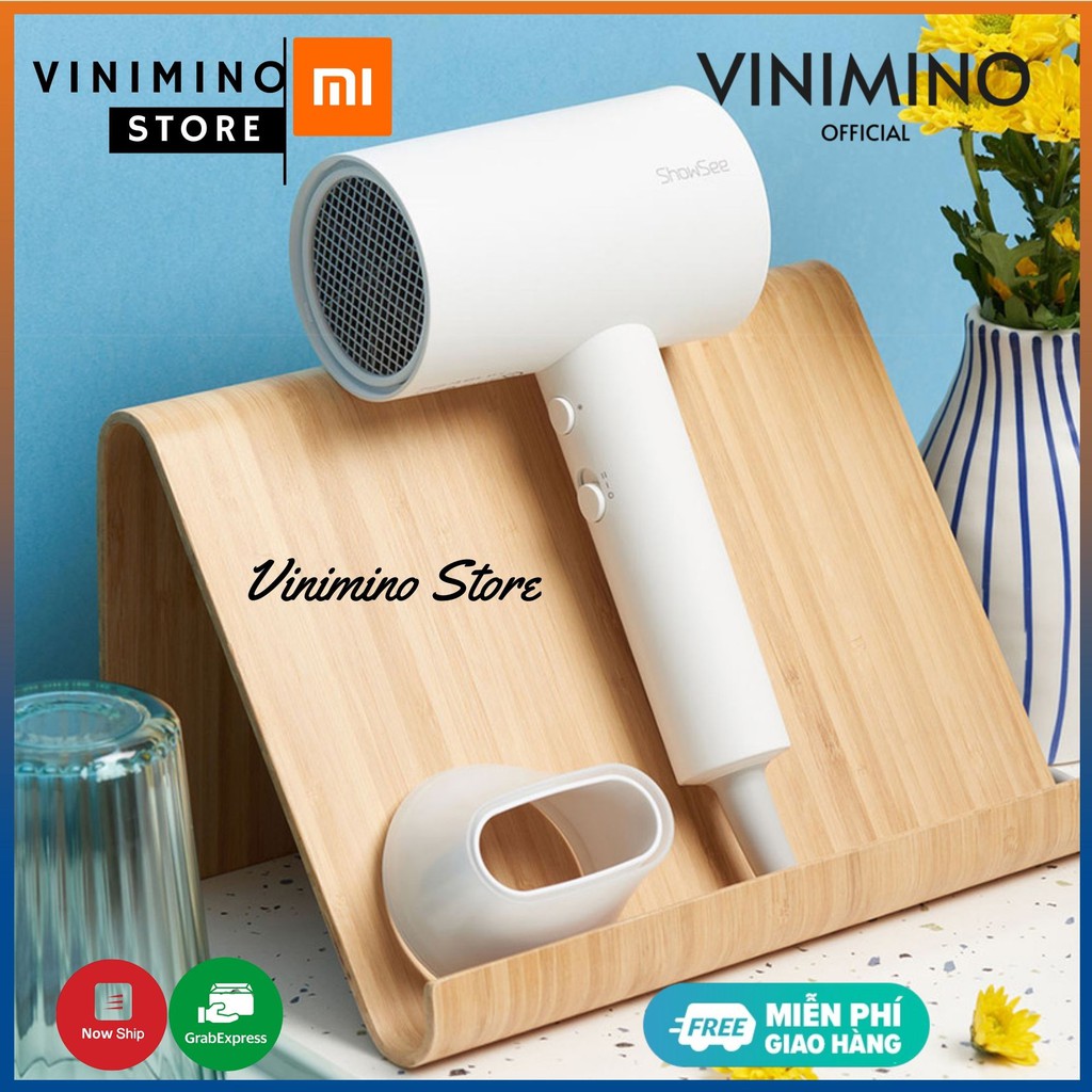 Máy sấy tóc 1800W Xiaomi ShowSee A2-W với 2 chế độ thổi nóng/lạnh bổ sung ion âm chống rối tóc - Vinimino Store