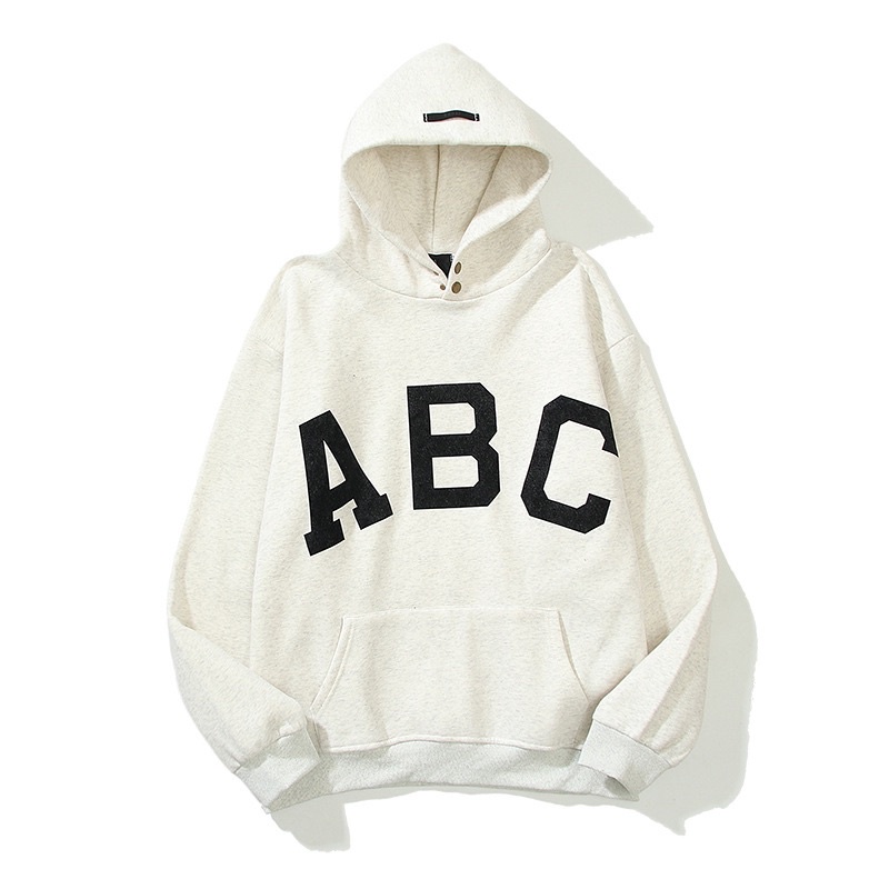 Hoodie FOG ABC xám trắng