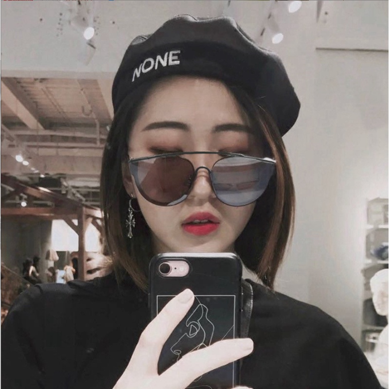 Kính Mát Gọng Tròn Trong Suốt Chống Tia UV Thời Trang Phong Cách Vintage