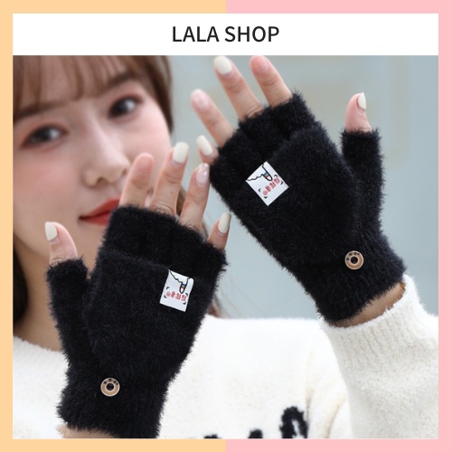 Găng Tay Len Xù Cụt Ngón Siêu Dễ Thương Đáng Yêu