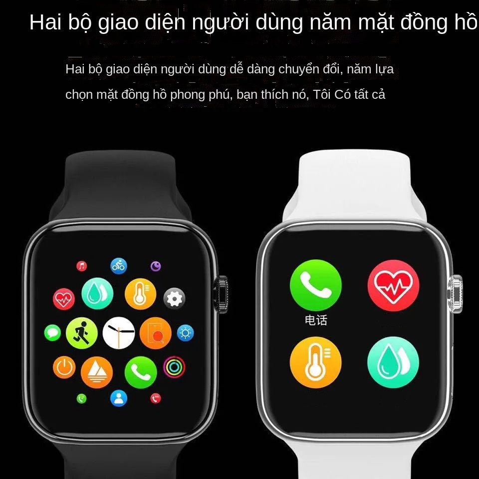 ✻Vòng đeo tay thông minh bluetooth điện thoại đồng hồ màn hình cảm ứng công nghệ đen đa chức năng thể thao nam nữ sinh v