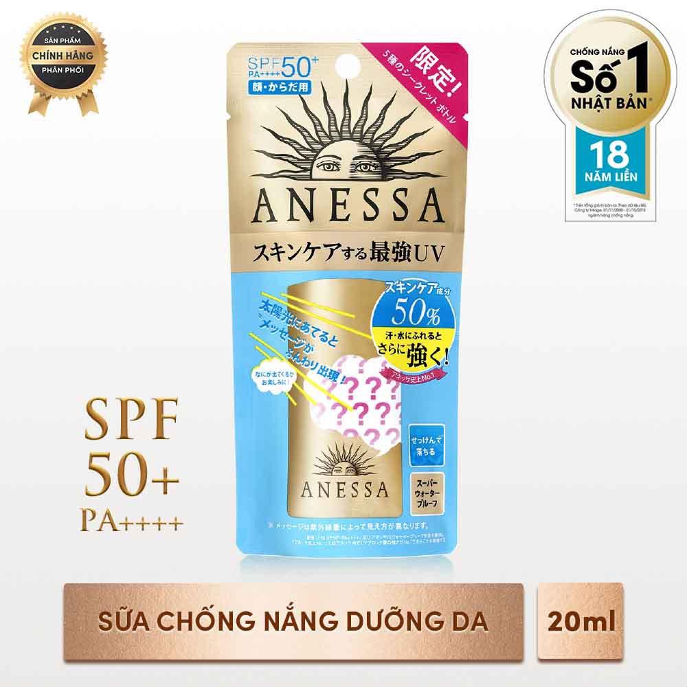 Sữa chống nắng bảo vệ hoàn hảo Anessa Perfect UV Sunscreen Skincare Milk SPF 50+, PA++++ 20ml  (THANK YOU VER.)