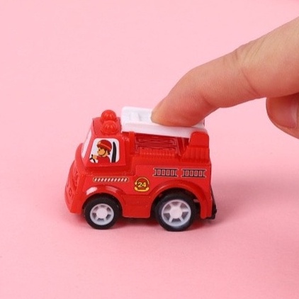 Set 6 Mô hình xe đồ chơi xe cứu hỏa cho bé chất liệu nhựa an toàn, đẹp, sắc sảo