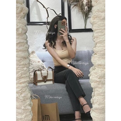 [Mã FAMARAL2 giảm 10K đơn 50K] Áo croptop nữ 2 dây bản to | WebRaoVat - webraovat.net.vn