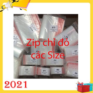 [Giá sỉ] Túi Zip Chỉ Đỏ N size - đủ size lựa chọn / 2021