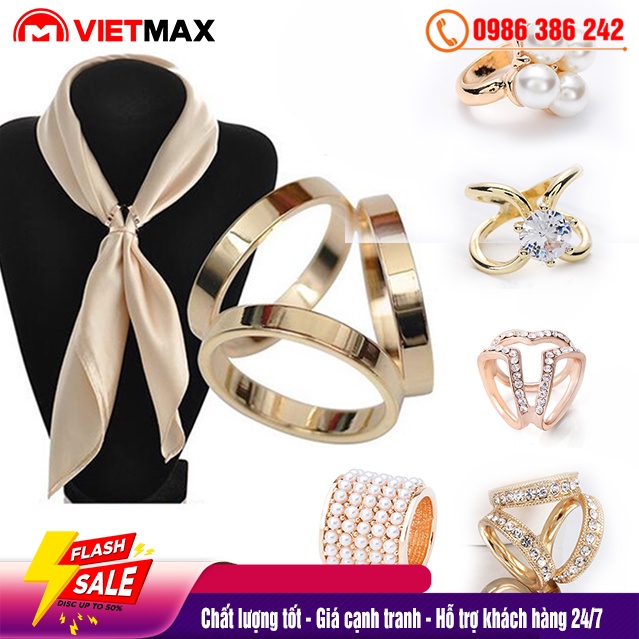 Khuy Cài Luồn Khăn, Ghim Cài Khăn Tạo Kiểu Thắt Nơ Đơn Giản Tiện Dụng Đa Dạng Kiểu Mẫu