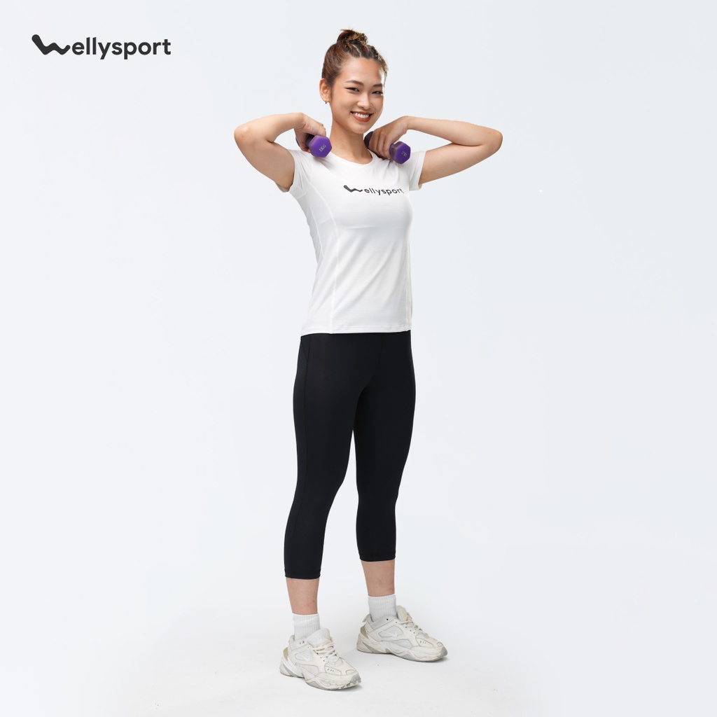 Áo Thun Nữ Thể Thao, Welly Sport, Màu Trắng White, Mã ANCN01