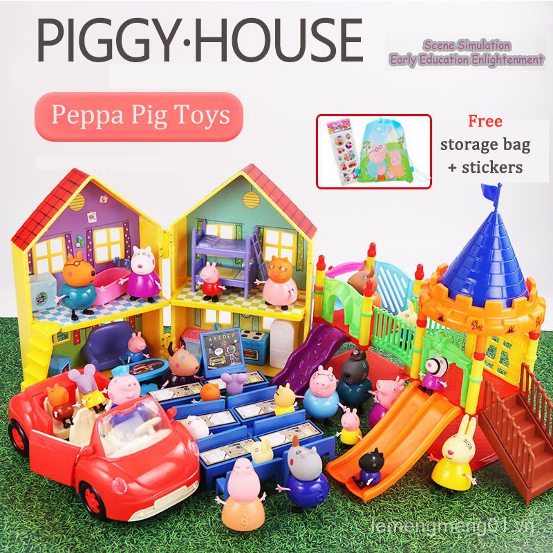 Bộ Đồ Chơi Lắp Ráp Mô Hình Phòng Chơi Của Chú Heo Peppa Diy Vui Nhộn Cho Bé