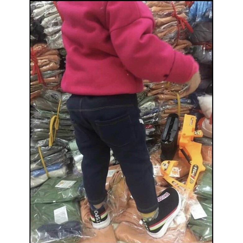 Quần giả JEANS lót nỉ cho bé 8-17kg