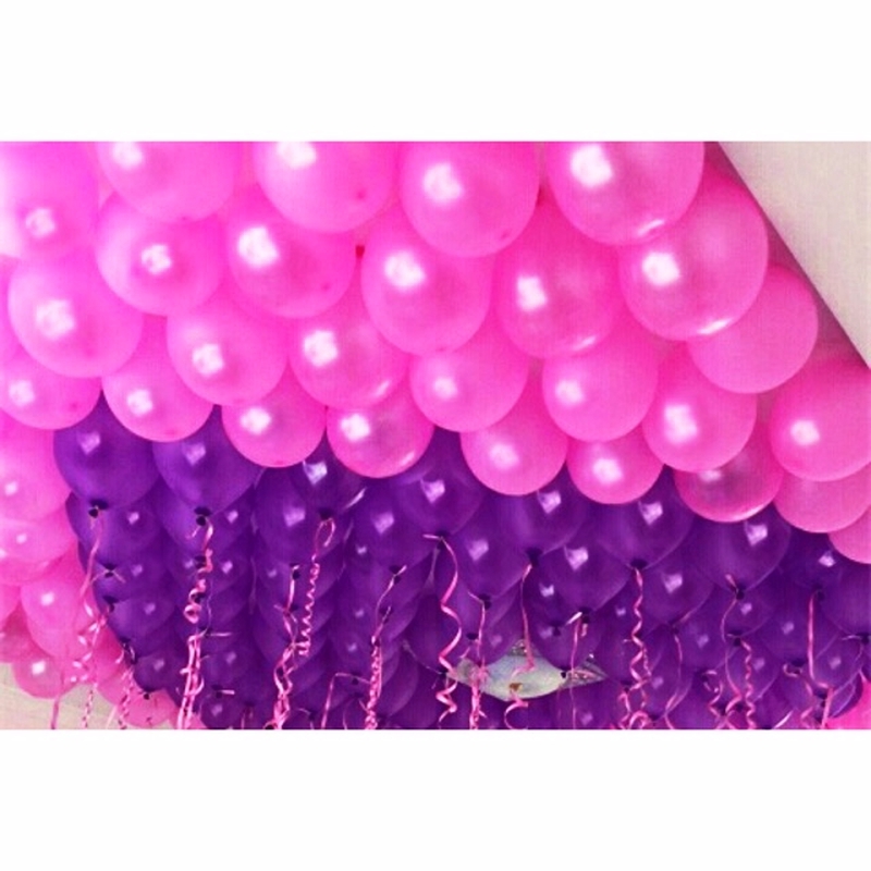 Bộ 10 Bong Bóng 12 inch 3.2g Màu Vàng Đen Bóng Bay