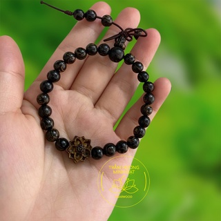 Vòng tay trầm hương phong thủy - Trầm hương sánh chìm -Thương hiệu Trầm Hương Minh Đạt