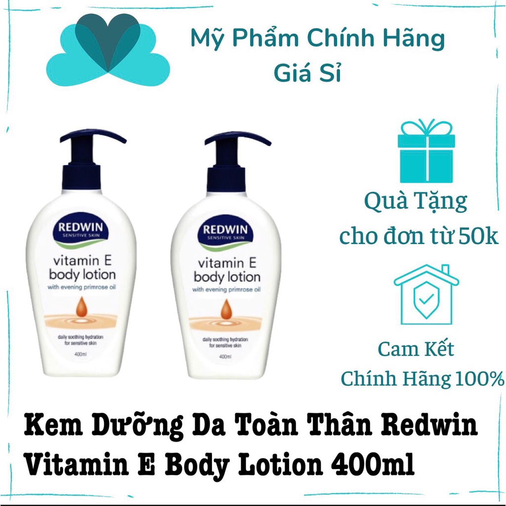 Kem Dưỡng Da Toàn Thân Redwin Vitamin E Body Lotion 400ml