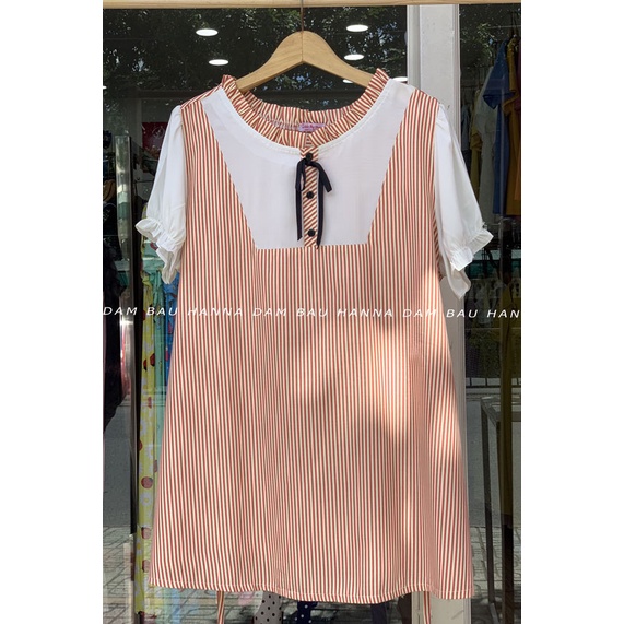 [SIZE 70-100KG] Áo bầu công sở size to cho bầu mập vải lụa chéo cao cấp khôn xù không nhăn không ra màu may kỹ
