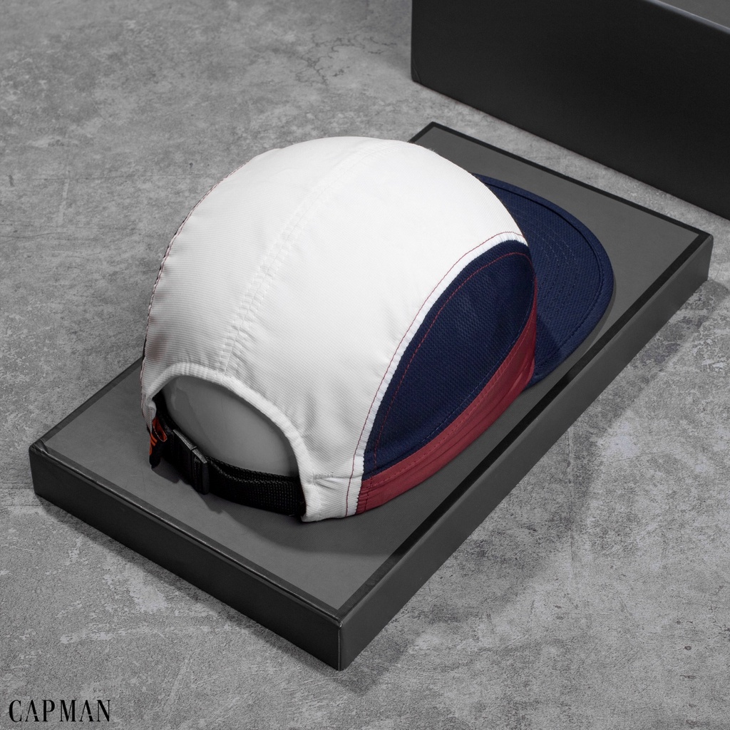 Mũ lưỡi trai phom 5 panel chính hãng CAPMAN phom dáng hiphop vả dù màu đỏ đô CM109