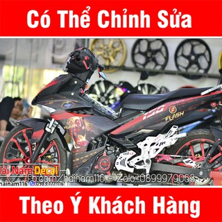 Tem Trùm Exciter 150 Đen Đỏ Flash