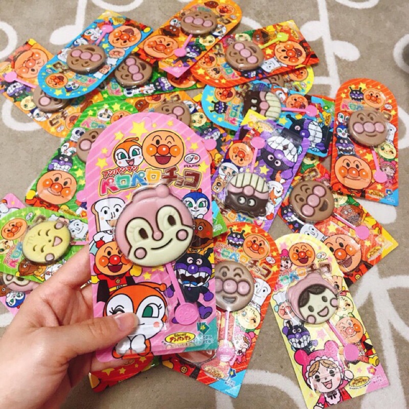 Kẹo mút socola Anpanman Fujiya Nhật Bản 12g