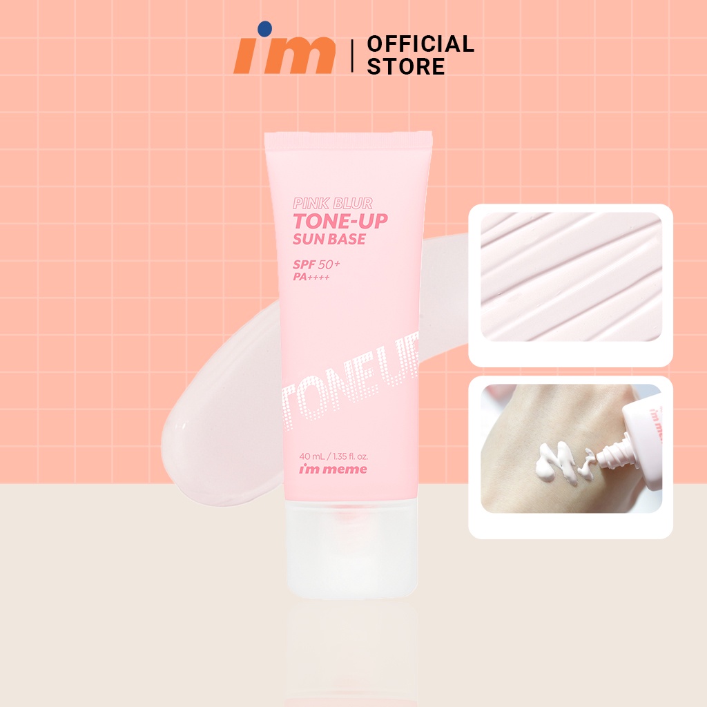 Kem Chống Nắng Kiềm Dầu Nâng Tông I'm Meme Pink Blur Tone Up Sun base SPF50+ PA+++ 40ml