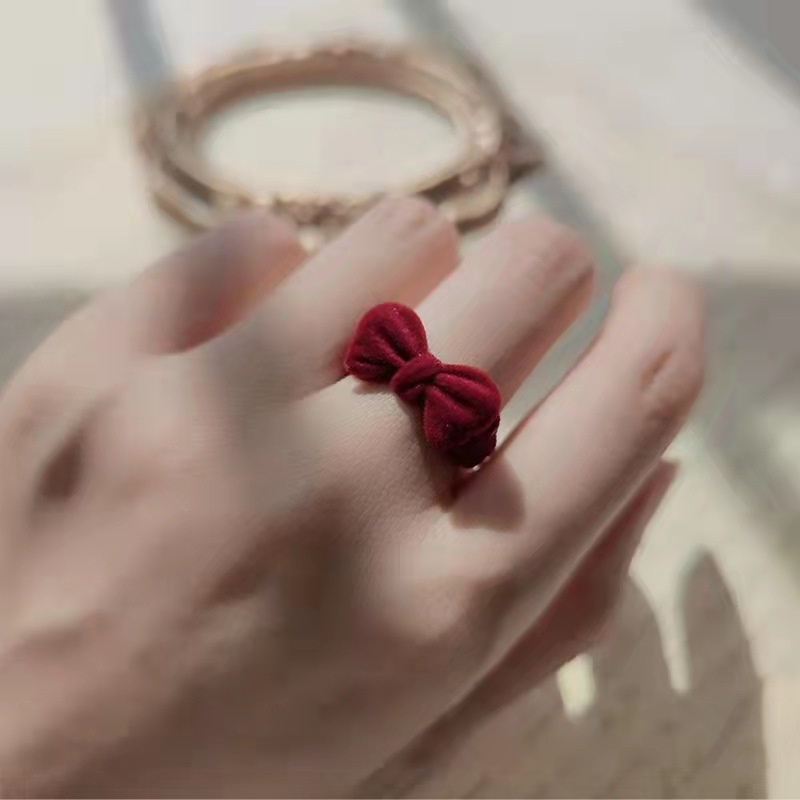 Nhẫn Hở Hình Nơ Trái Tim Dễ Thương Thời Trang Mùa Xuân Cho Nữ