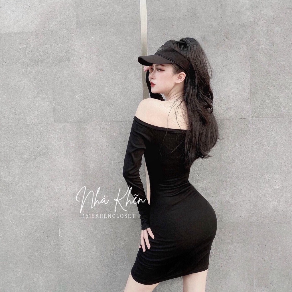 Đầm body đen khoét ngực 🖤