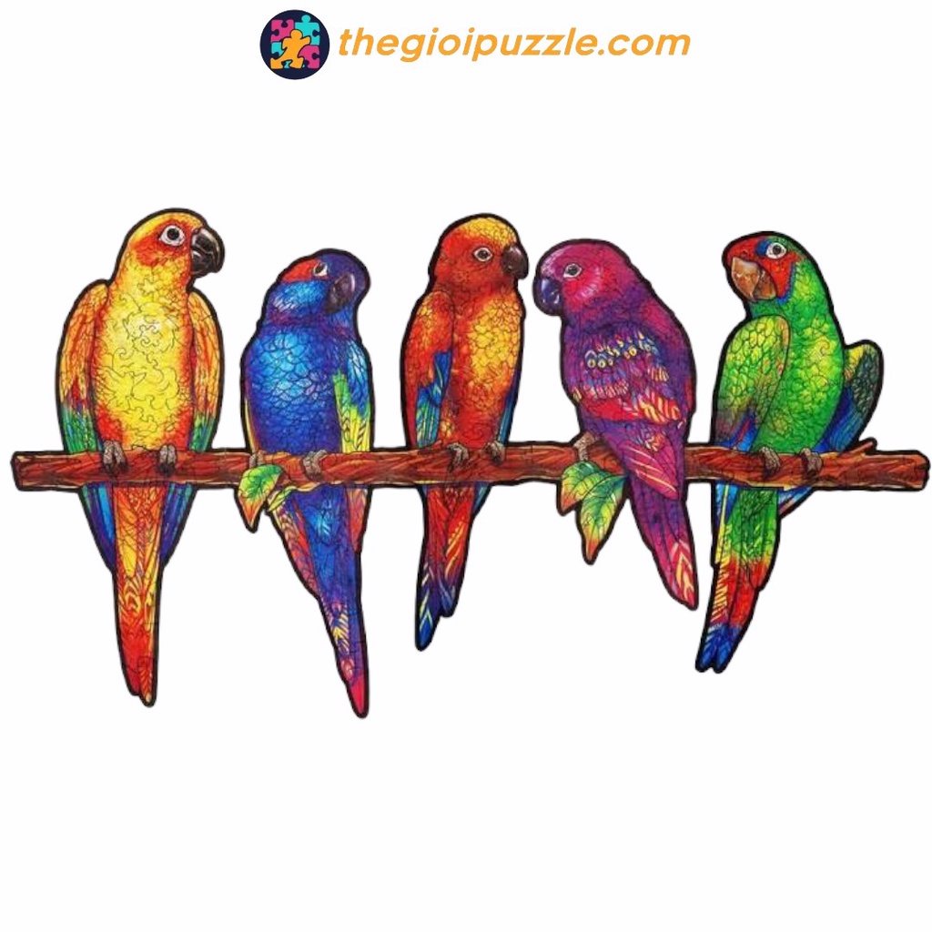 Bộ xếp hình gỗ Thegioipuzzle ghép hình puzzle búp bê Trong Phim Trò Chơi Con Mực Hot Trend 2021, ghép hình con chim