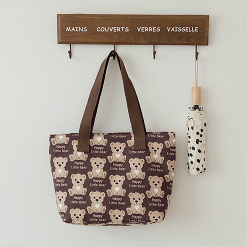 Túi xách IELGY vải canvas sức chứa lớn phong cách Hàn Quốc thời trang cho nữ